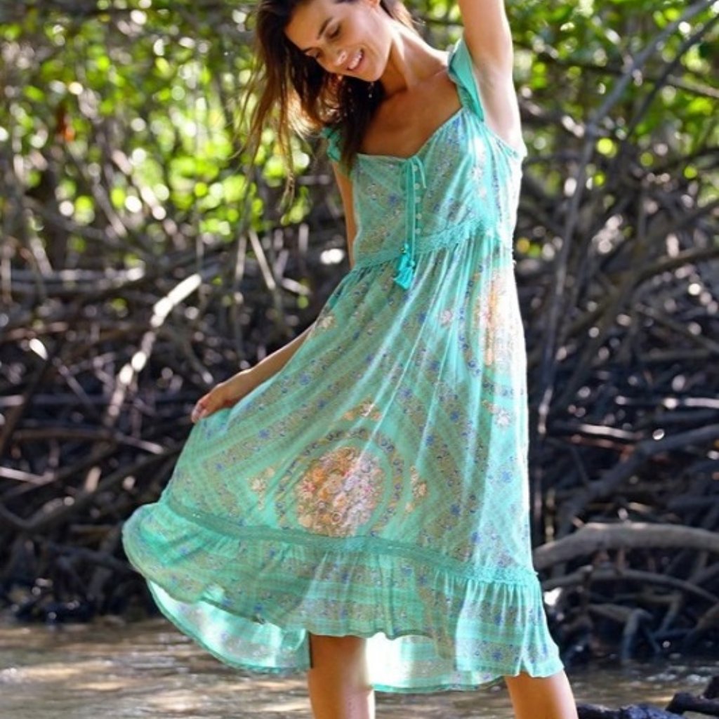 Nwt Tulle & Batiste Elizza Sundress, Turquoise — image 6 of 8